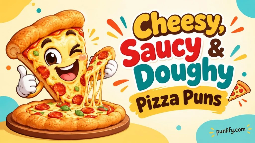 Cheesy, Saucy & Doughy Pizza Puns