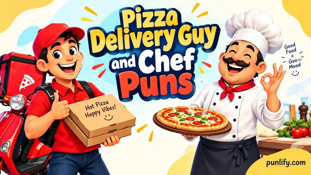 Pizza Delivery Guy and Chef Puns