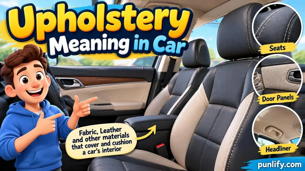 Upholstery meaning in car
