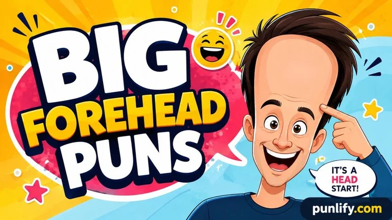 465 Funny Big Forehead Puns: Hilarious List 😎🤣